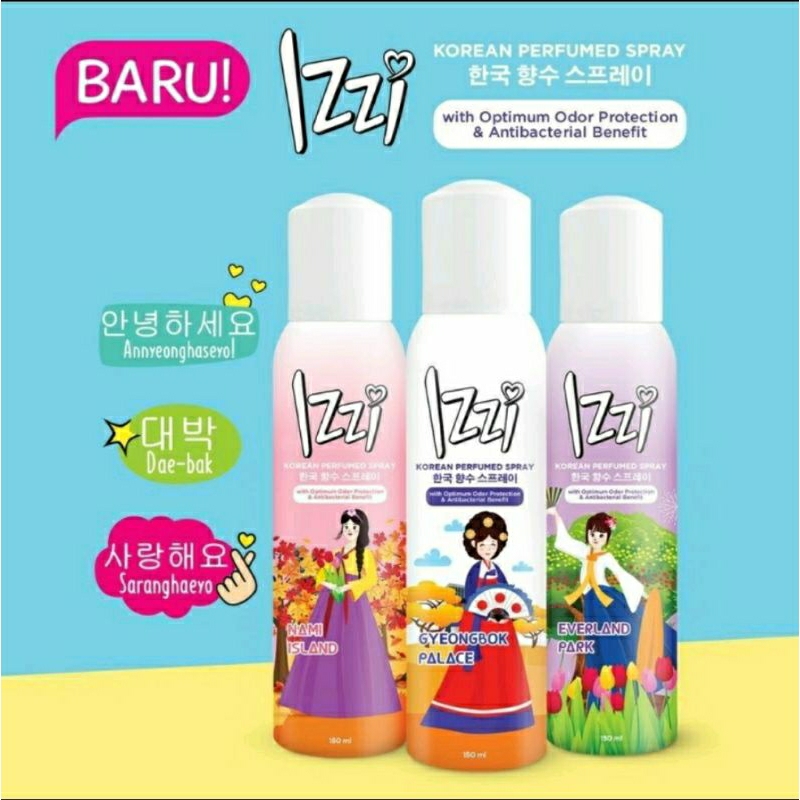 Izzi Korean Parfumed Spray 150ml | Dengan Keharuman Khas Korea