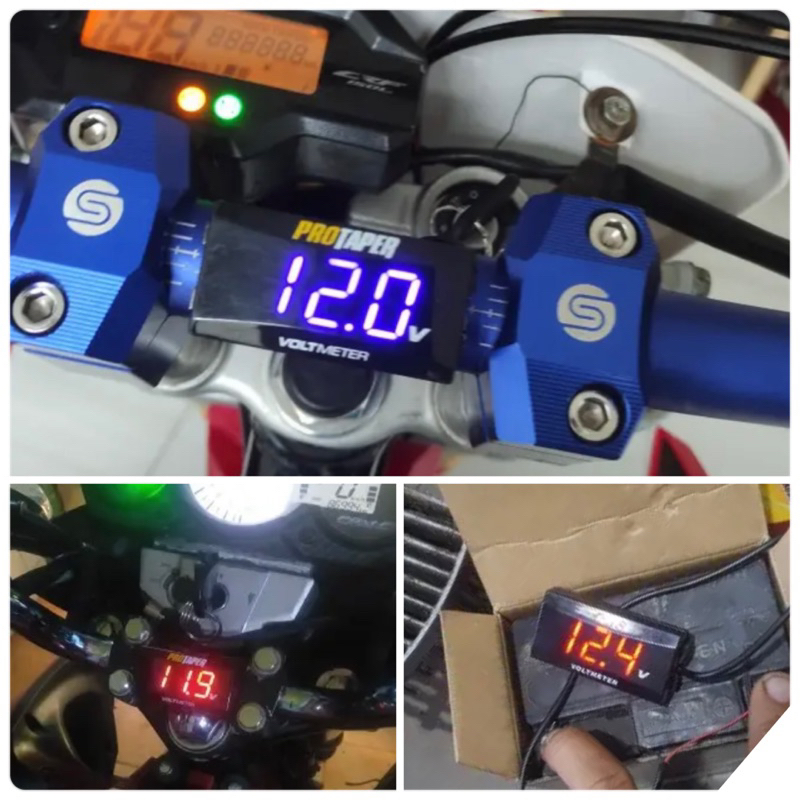 VOLTMETER AKI DAN JAM DIGITAL 2in1 WATERPROOF UNIVERSAL