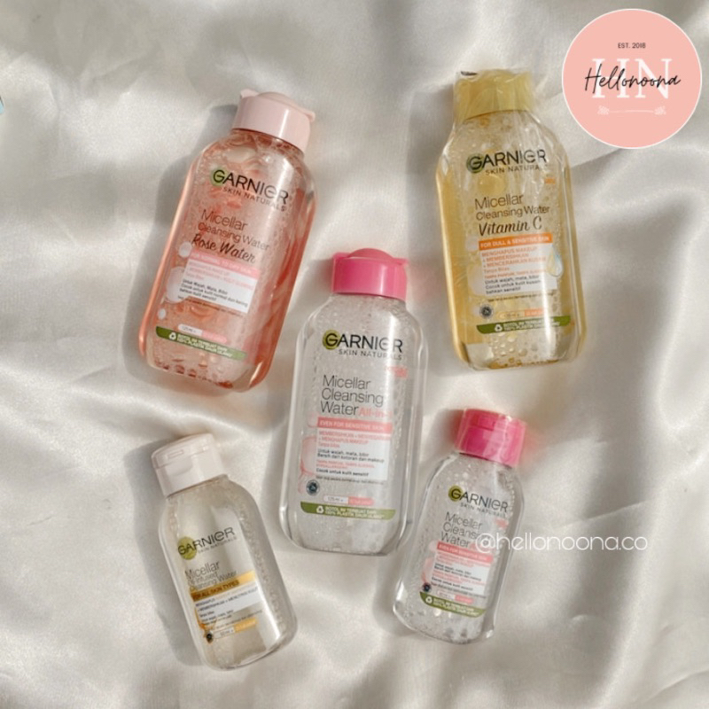 Garnier Micellar Water - Pink | Biru | Oil | Rose | Vitamin C | Salicylic