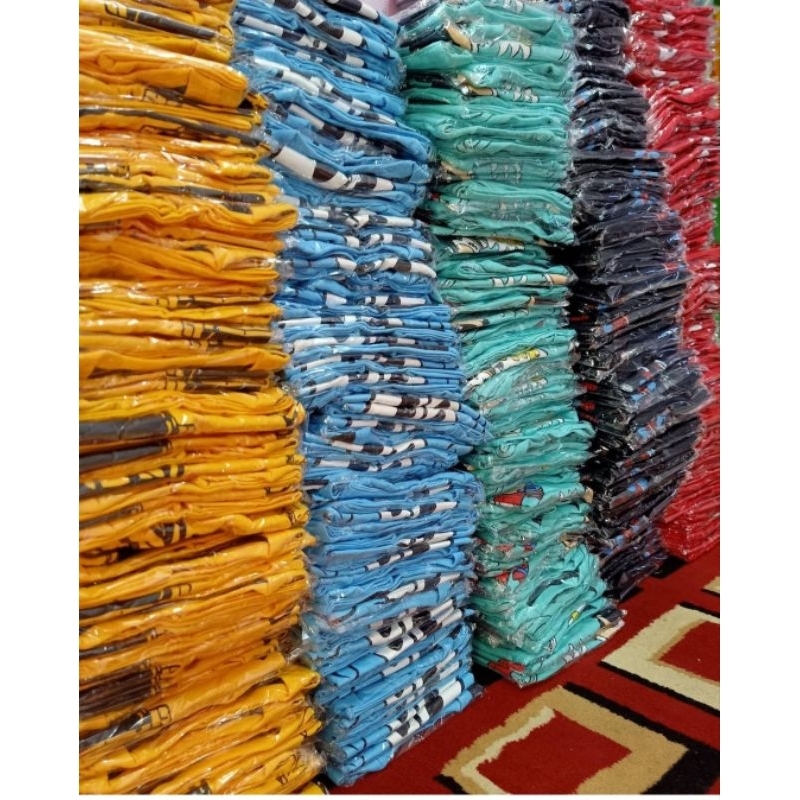 CELANA PENDEK DAN KAOS ANAK UNISEX LEVIS/JEANS bahan melar adem buat usia 1-10 tahun