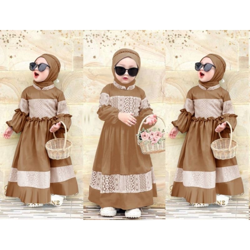 MAXI COLLIN KID /GAMIS LEBARAN ANAK /GAMIS PESTA ANAK