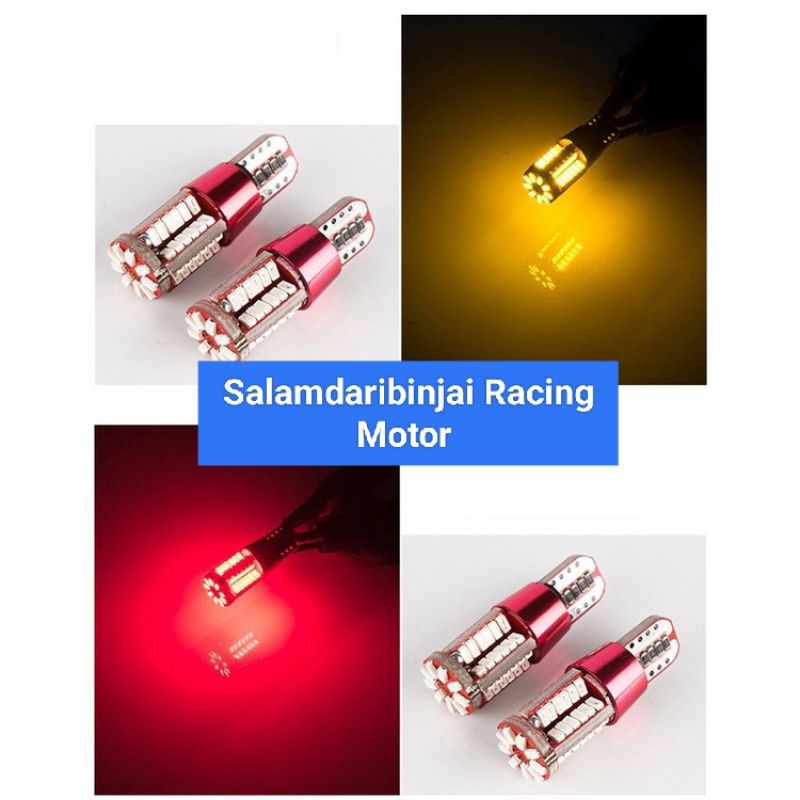 LAMPU T10 LED SENJA 57 TITIK CANBUS / LAMPU SENJA MUNDUR MOTOR MOBIL / BOLA LAMPU LED SENJA T10