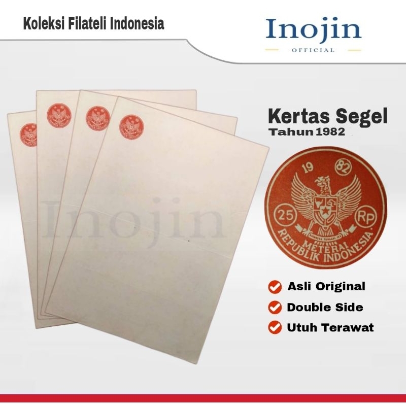 

Kertas Segel Tahun 1982 Double Side Asli Original