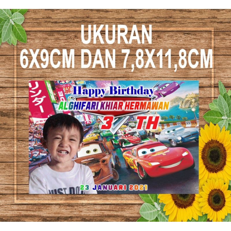 

stiker karakter cars perpaketan,ganti nama foto tanggal