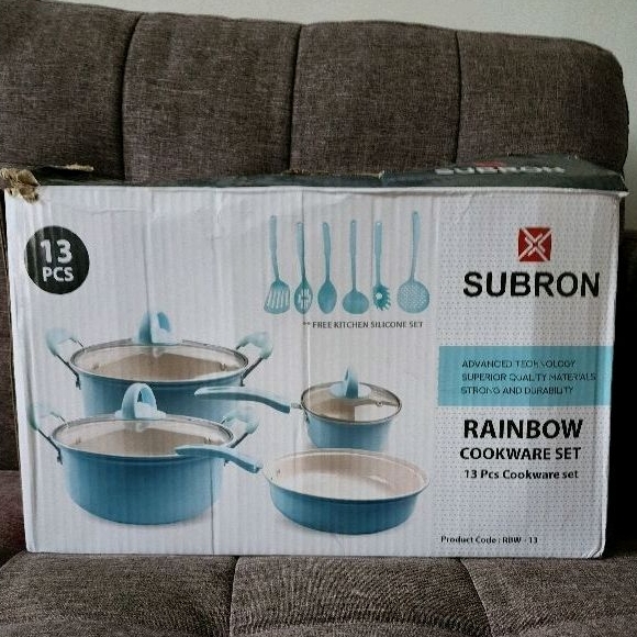 Subron Cookware set, Subron Rainbow Cookware set, Subron kitchen set, panci set