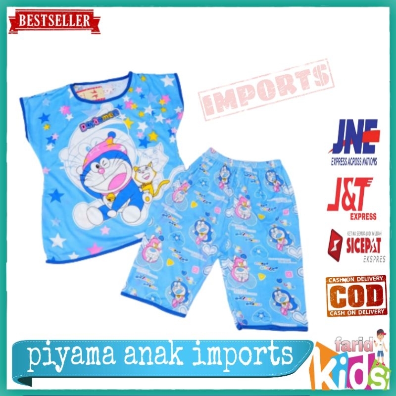 (COD) BAJU TIDUR ANAK IMPORTS 3-9 tahun