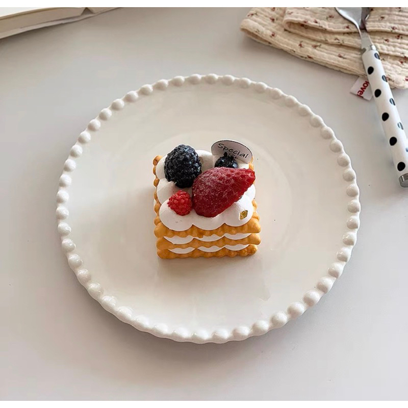Korean Dessert Plate / Piring Kue Korea Import / Piring Cantik Lucu Unik