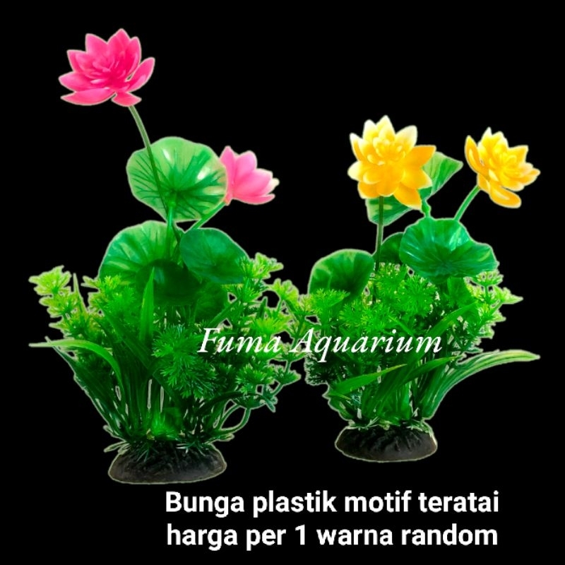 Tanaman Hias Plastik Sakkai Pro No.12 Rumput Bunga Teratai Import Hiasan Aquarium Aquascape