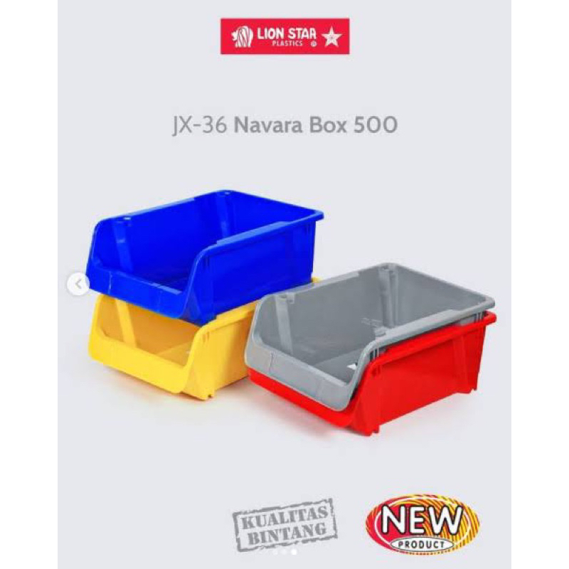 Lion Star Navara Box 500 JX36 Ukuran 45x31.5x17.9cm Sparepart Case Jolly Box