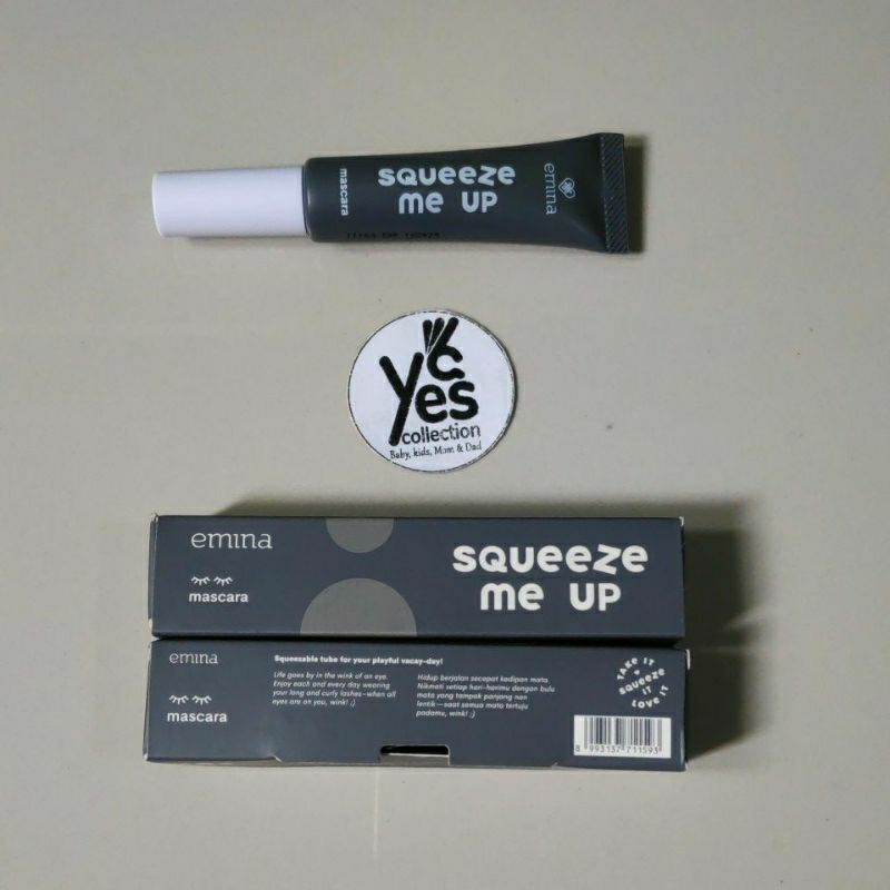 Emina Squeeze Me Up Mascara 8 g Maskara Remaja Black make up mata kecantikan eye eyes