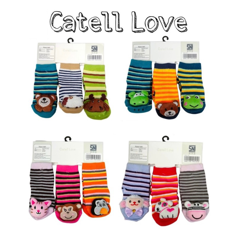 catell love rattle socks kaus kaki bayi