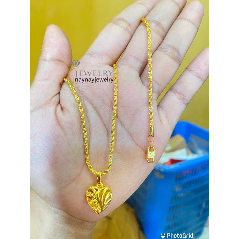 Kalung Tambang 2 Suku Warna 24K / 45cm