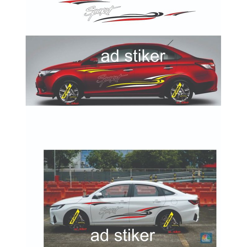 STIKER MOBIL SEDAN VIOS COROLLA MERSEY DLL STIKER CUSTOM STICKER CUTTING MOBIL