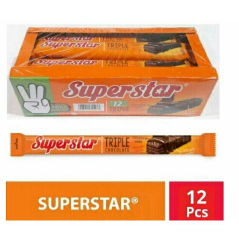 

Superstar Roma Wafer Coklat 1 Box isi 20+1 Pcs- Snack Biskuit- Biskuit Wafer Coklat