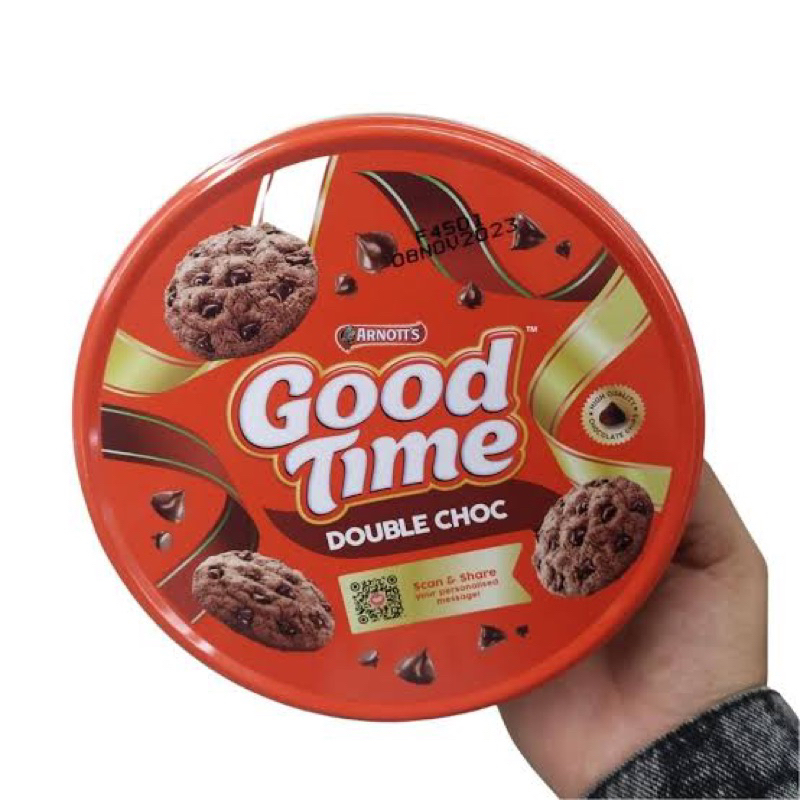 

(PROMO) Good Time Cookies Double Choc 149gr kaleng