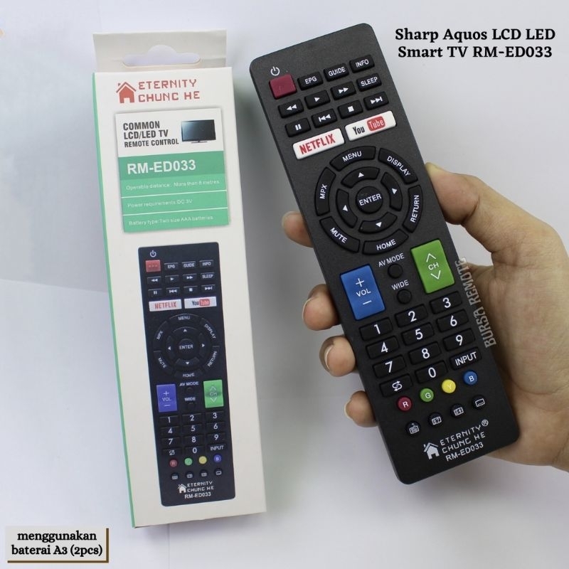 Remote TV SHARP Android Smart TV RM-SHP950TR For LCD LED AQUOS dan Smart TV Android