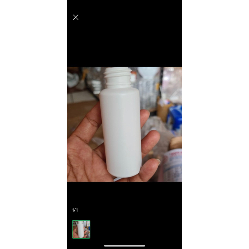 Botol HDPE 60ml putih tanpa tutup
