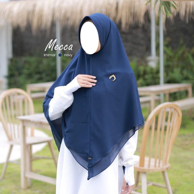 Mecca Khimar by Audina / Khimar Polos / Khimar Ceruty / Khimar 2 Layer / Audina Ori / Audina Indones