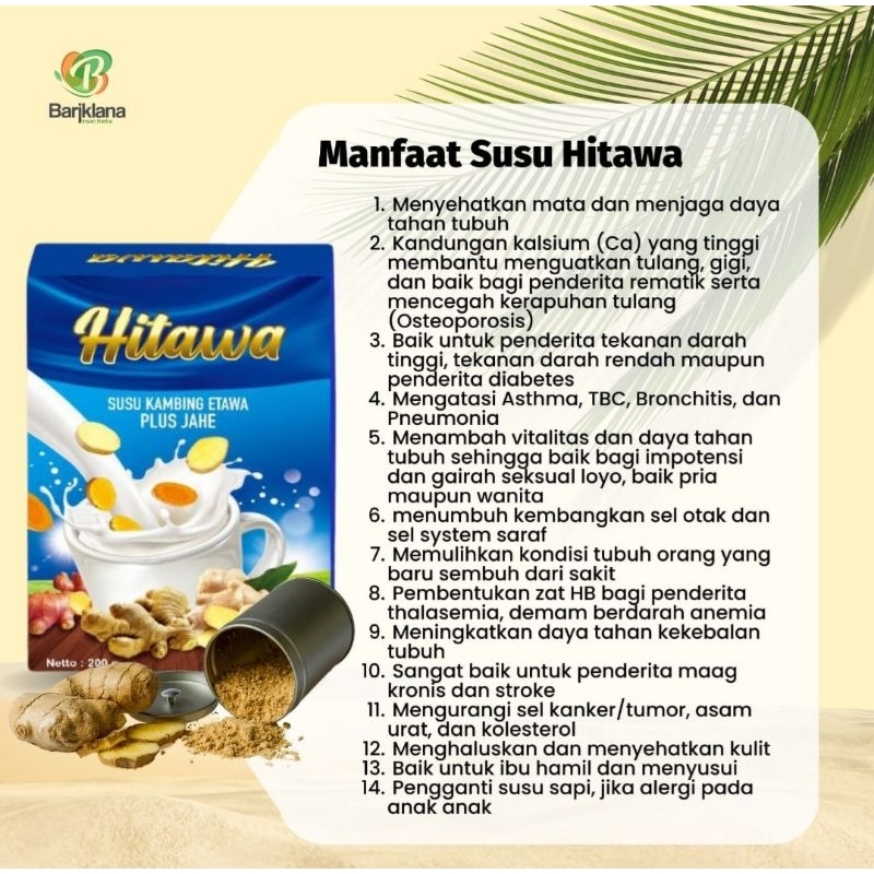 

Hitawa susu kambing etawa plus rempah