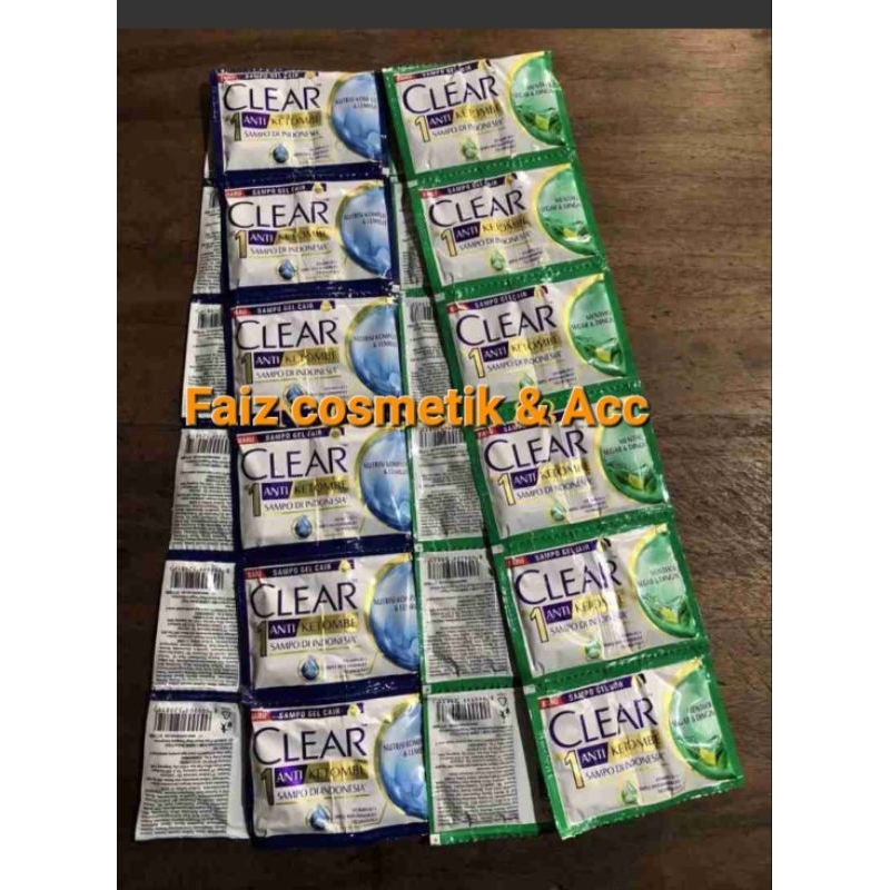 Shampo Clear Sachet / Rencengan [ isi 12 piz ] Original