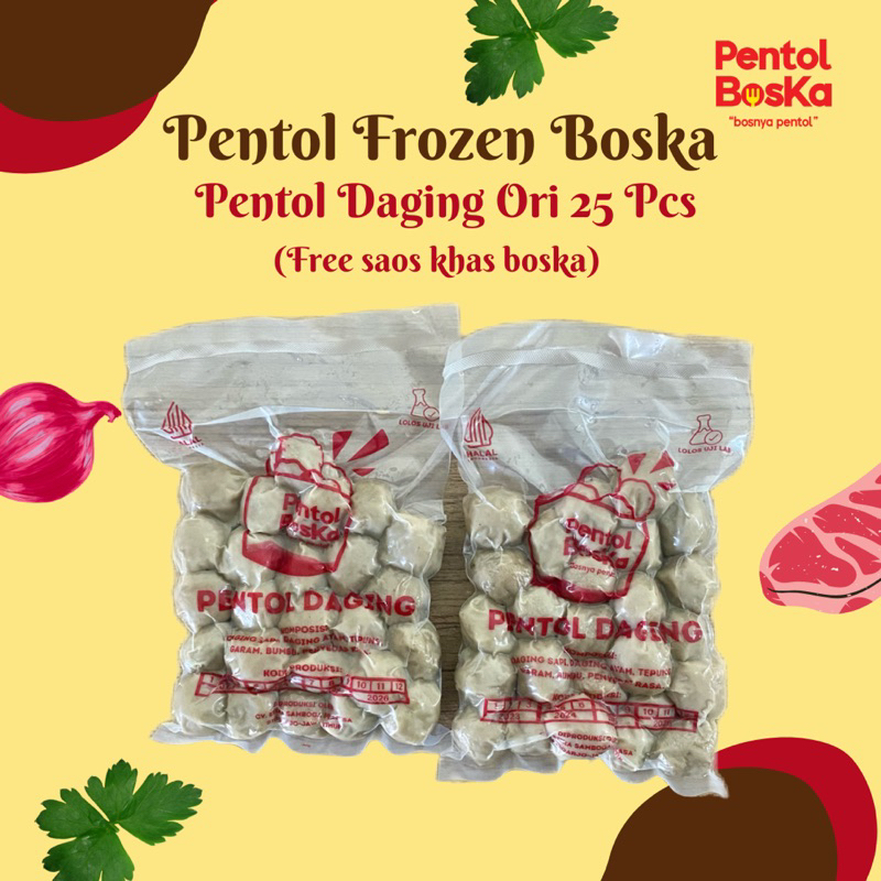 

PENTOL FROZEN BOSKA - Pentol Daging Ori - 25 Pcs