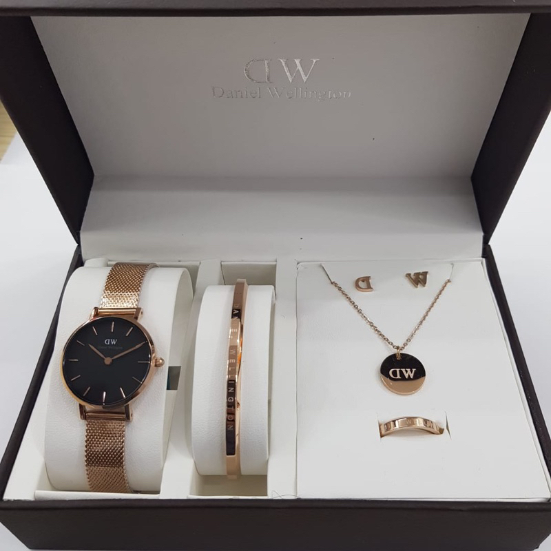 [100%] Jam Tangan Danielwllngton Set Kalung  Petite Series l Jam Tangan Dw