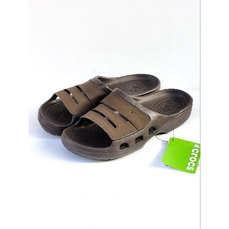 Crocs Yukon Mesa Slide 2 Sandal Selop Kulit Suede Pria Dewasa Sendal Karet Terbaru