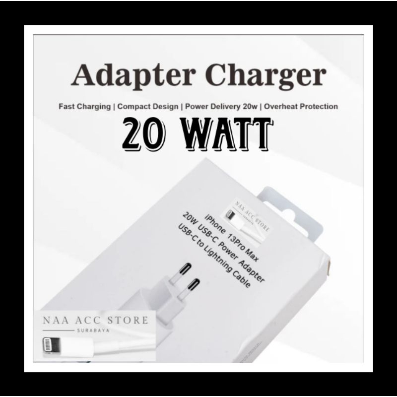 Charger adapter untuk iP 6 7 8 plus X Xr Xs XsMax 11 11pro 5W 5Watt 20W 20Watt