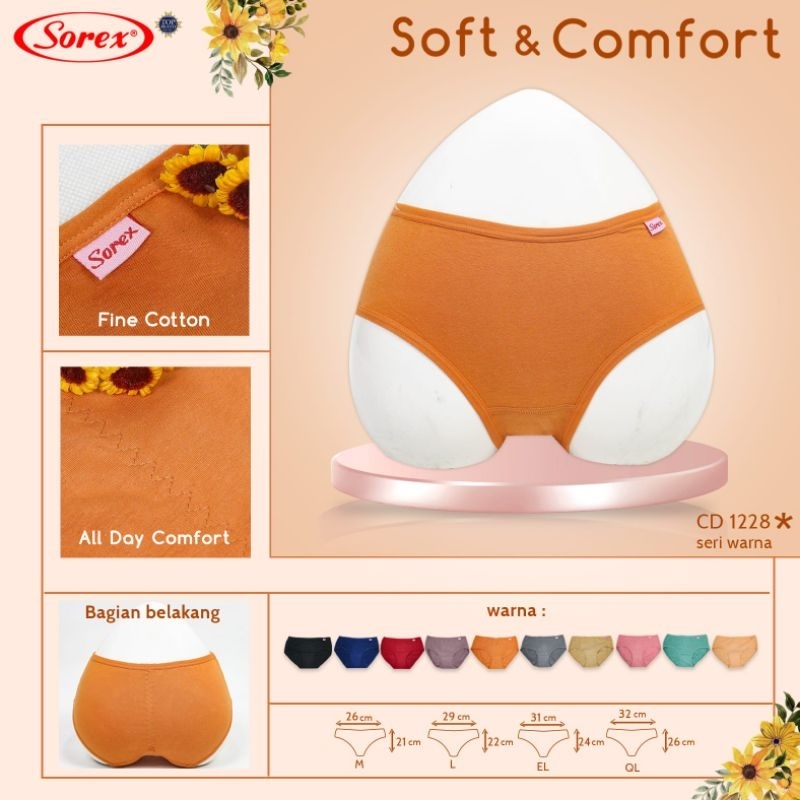 Celana Dalam Wanita Sorex 1228 Soft Comfort