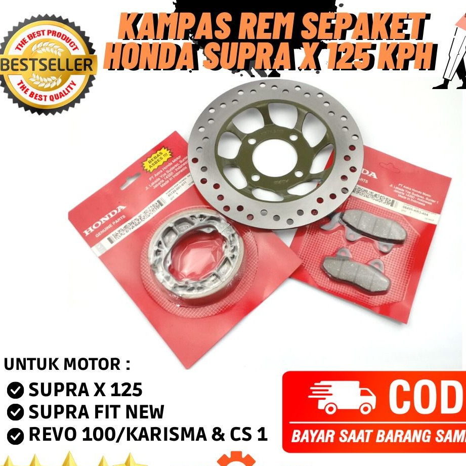 ORI Piringan Cakram Depan HONDA Kampas Rem Belakang - Dispad - Piringan Original Asli HONDA Supra x 