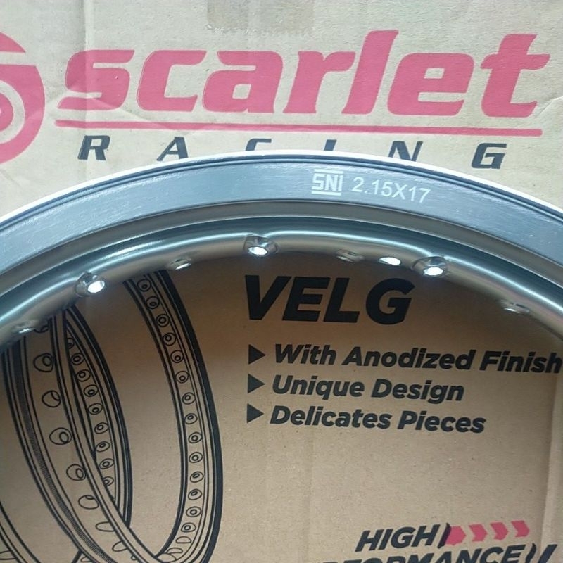 SCARLET RIM VELG WR KOTAK 215 RING 17 PURPLE GOLD