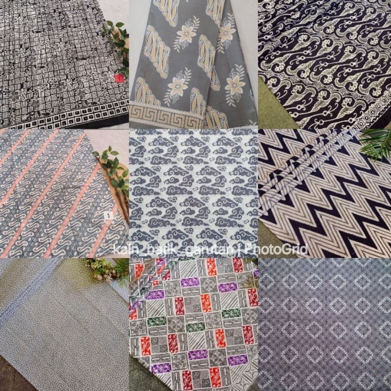Kain Batik Cap Abu Batik Cap Abu Kain Batik Halus Bahan Batik Katun Kain Batik Cap Colet Abu Kain Ba