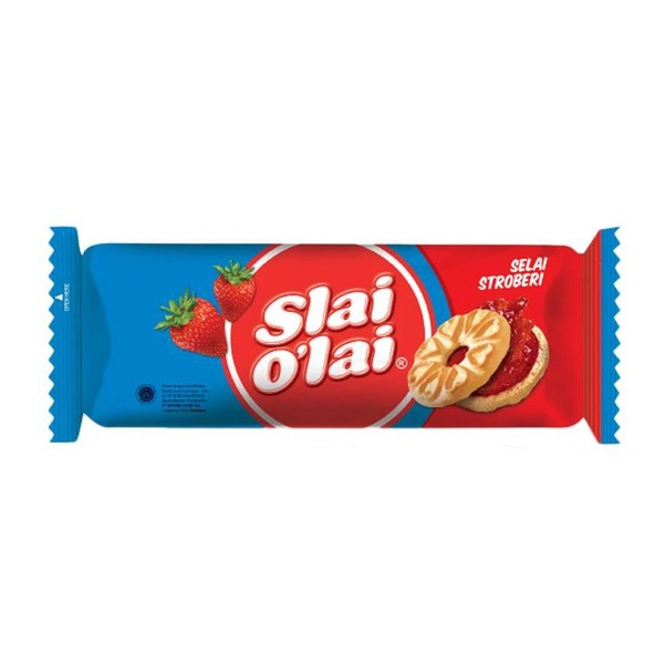 

ROMA Biscuit Susu + Selai Slai O'lai Strawberry Pack 128gr