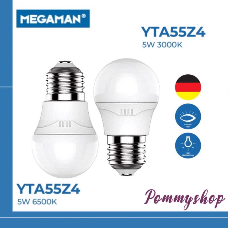 Megaman Lampu Bohlam LED YTA55Z4 5W Cahaya Putih / Kuning