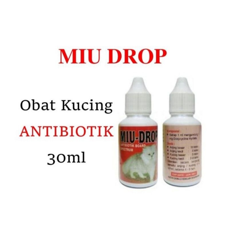 Obat Antibiotik Kucing Anjing Miu Drop