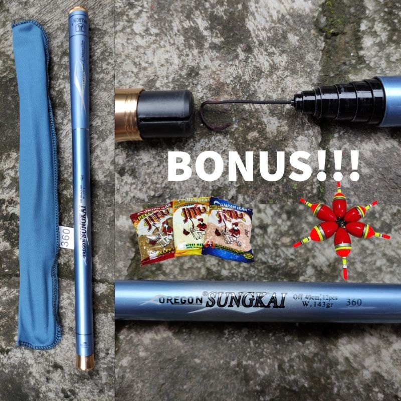 Joran Tegek Ros Pendek Oregon Sungkai 180 210 240 270 300