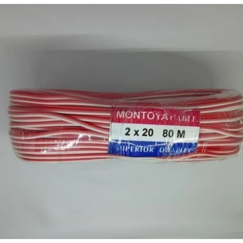 kabel listrik nyz 2 x 20 1 roll 80m serabut tembaga