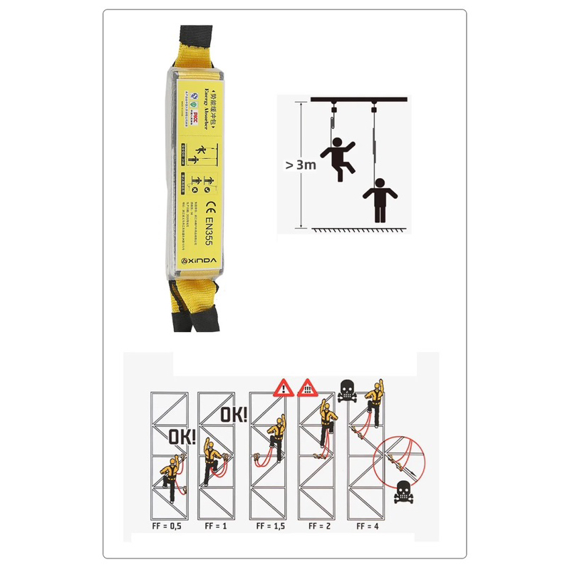 

HJK Lanyard hook plus Absorber XINDA lanyard for working safety