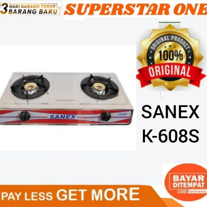 SANEX K-608S kompor gas 2 tungku