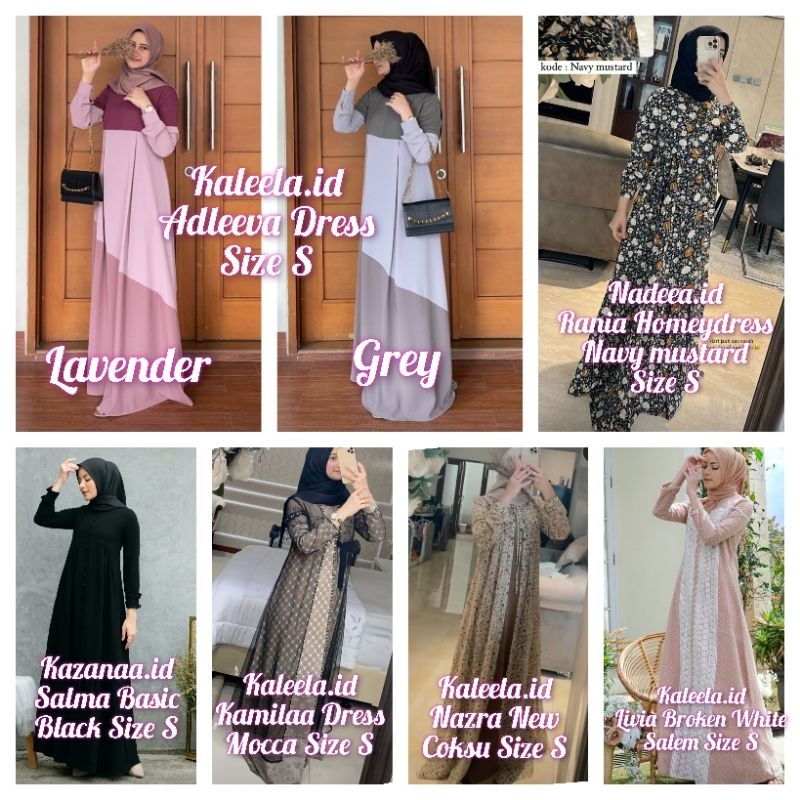 Preloved Kaleela Adleeva Kamilaa Nazraa Livia Broken Nadeea Rania Homey Dress Kazanaa Salma Basic Si