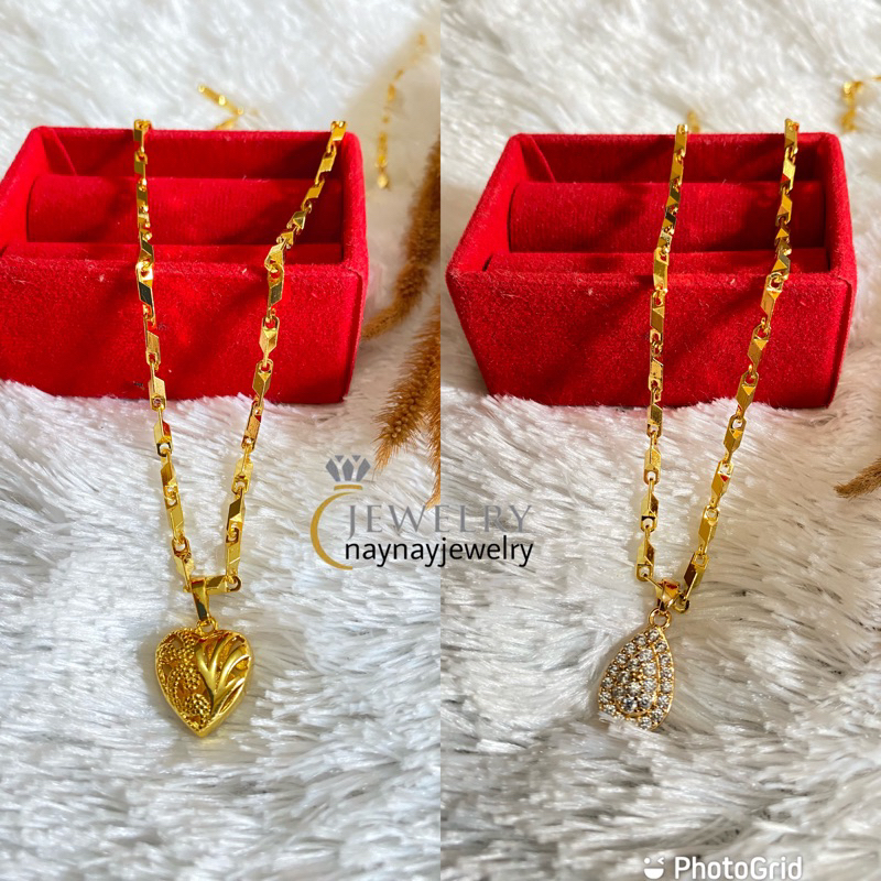 Kalung Koin Balok 2 suku  warna 24K