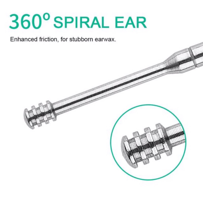 Alat Pembersih Telinga 5in1 Stainless alat korek Kuping Ear wax