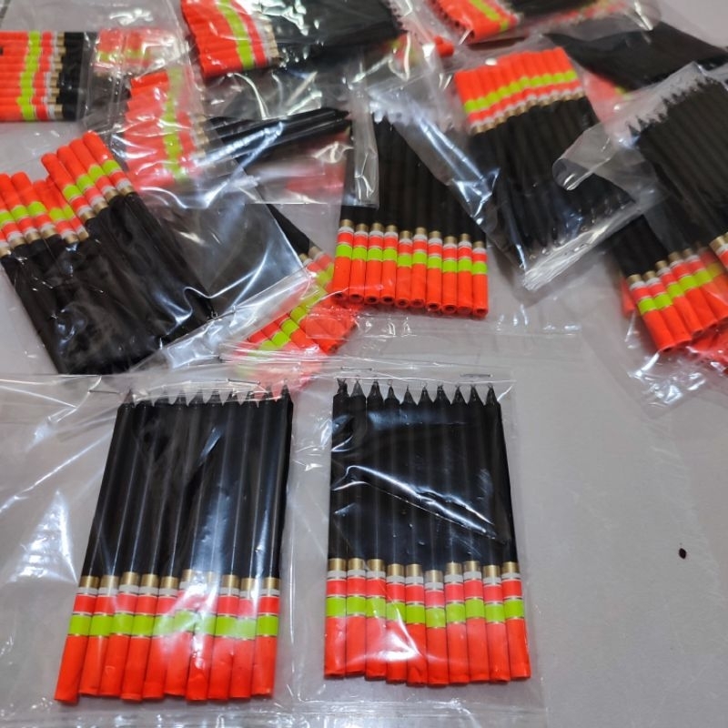 pelampung pancing pipet hitam 8cm isi (10pcs)(20pcs)