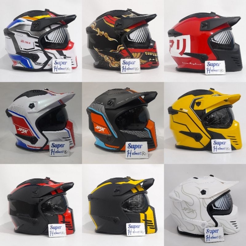 HELM JPX MX 726R MOTIF CAMPUR