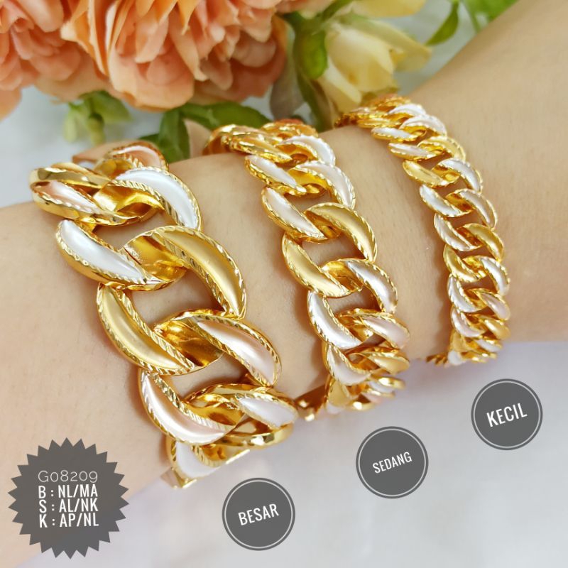 Gelang xuping sisik naga mix mewah gold G08209