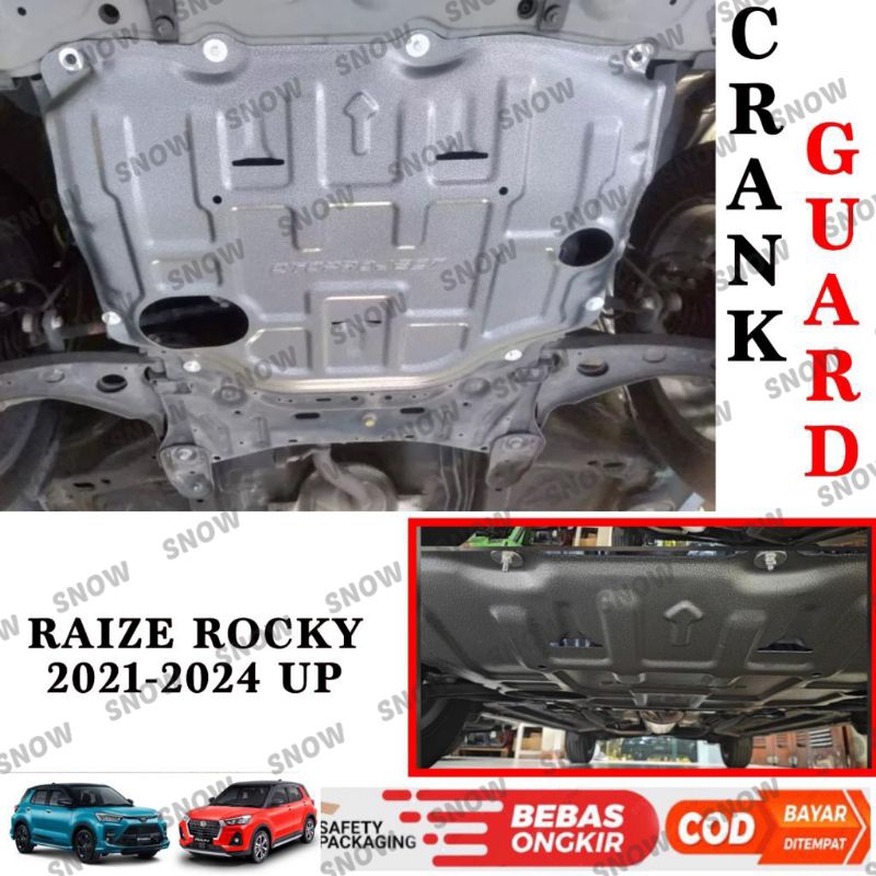 Crank Guard Pelindung Mesin Bawah Raize Rocky 2021 2022 2023 1.5mm GR SPORT