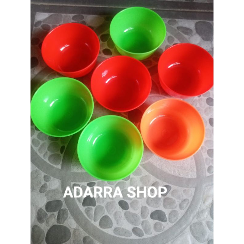 12pcs Mangkok Sup Mini / Es Buah / Bakso / Mangkok Melamin