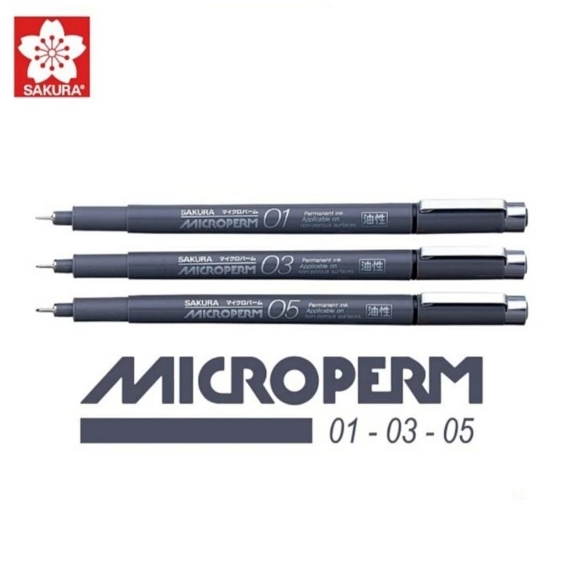 

SAKURA MICROPERM BLACK (01, 03, 05) PERMANENT MARKER