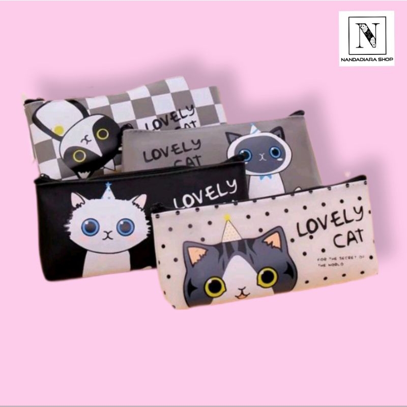 

KOTAK PENSIL LOVELY CAT MOTIF KUCING LUCU MURAH