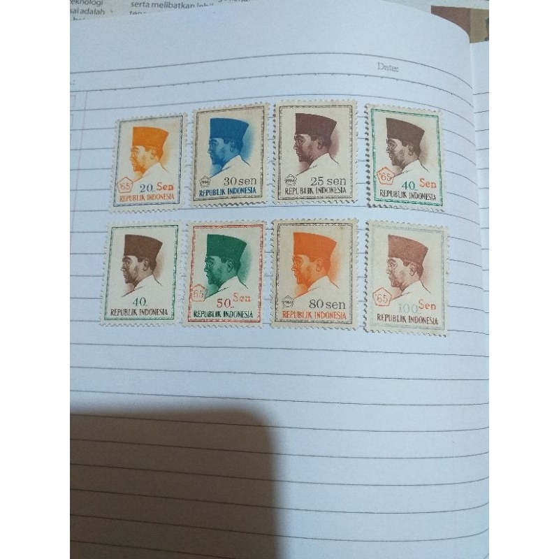 

Perangko Jadoel Soekarno 1966 8Pcs (Bekas)